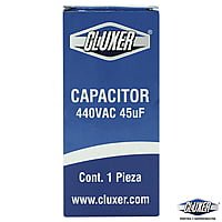 Capacitor De Trabajo, 45Mf, 440Vac +-5%, 50/60Hz / Cluxer - CXC44045 Capacitor De Trabajo, 45Mf, 440Vac +-5%, 50/60Hz / Cluxer - CXC44045