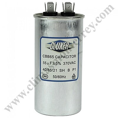 Capacitor De Trabajo, 55Mf, 370Vac +-5%, 50/60Hz, Cluxer - Cxc37055