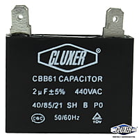 Capacitor De Ventilador, 2Mf, 440Vac, +-5%, 50/60Hz / Cluxer - CXCP4402 Capacitor De Ventilador, 2Mf, 440Vac, +-5%, 50/60Hz / Cluxer - CXCP4402