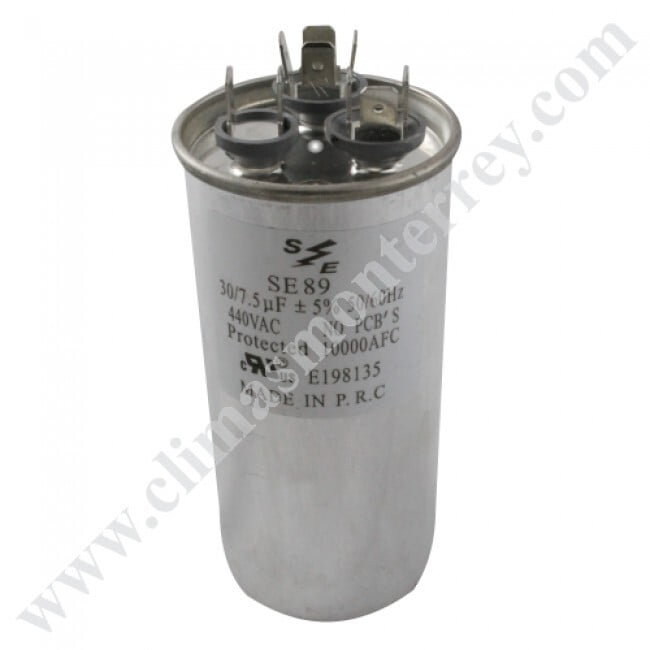 Capacitor Doble 30/7.5 Mf 440 Vac /- 5%- SE89 Capacitor Doble 30/7.5 Mf 440 Vac /- 5%- SE89