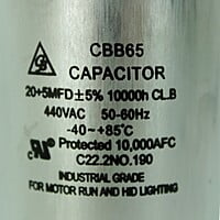 Capacitor Dual 20 5 MFD 440 VAC Capacitor Dual 20 5 MFD 440 VAC