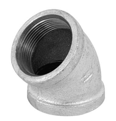 Codo 45°, acero galvanizado, 1-1/2' - CG-865 / 48753