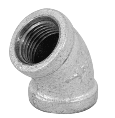 Codo 45°, acero galvanizado, 1/2' - CG-861 / 47539