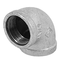 Codo 90°, acero galvanizado, 1-1/4' - CG-504 / 48749