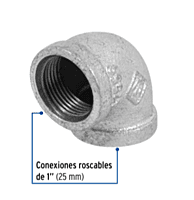 Codo 90°, acero galvanizado, 1' - CG-503 / 47559 Codo 90°, acero galvanizado, 1' - CG-503 / 47559