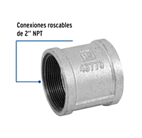 Cople reforzado, acero galvanizado, 2' - CG-206 / 48770 Cople reforzado, acero galvanizado, 2' - CG-206 / 48770