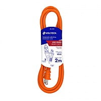 Extensión eléctrica uso rudo, 2 m, calibre 16, Volteck - ER-2X16 / 48042