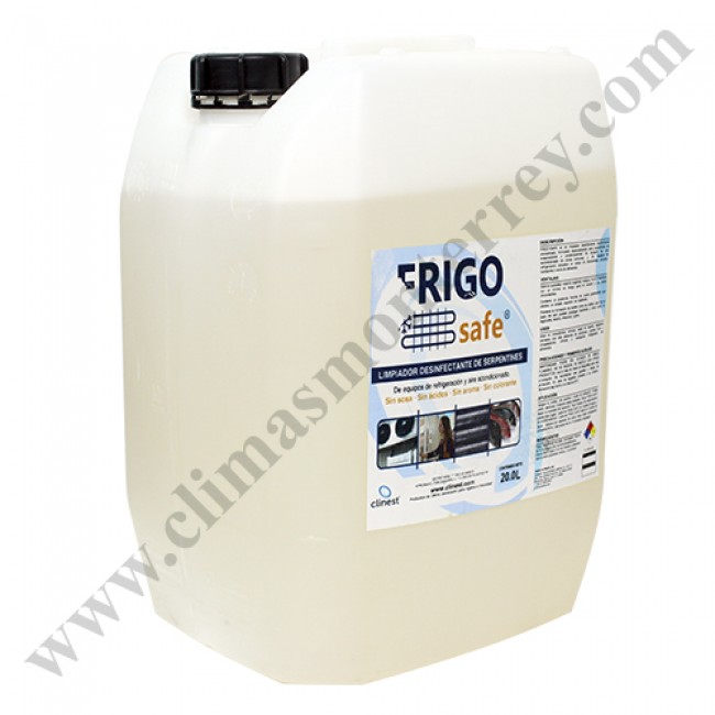 Frigo Safe Limpiador Y Desinfectante Para Serpentin Libre De Sosa Y Acido Porron 20 Litros - Ad-Fgs-03