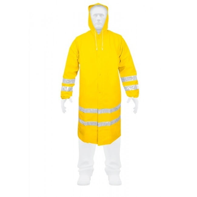 Gabardina impermeable con reflejante, talla mediana, PVC - IM-REF-M / 17722 Gabardina impermeable con reflejante, talla mediana, PVC - IM-REF-M / 17722
