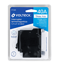 Interruptor termomagnético 1 polo 40 A, Volteck - IT-140 / 47509 Interruptor termomagnético 1 polo 40 A, Volteck - IT-140 / 47509