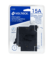 Interruptor termomagnético 3 polos 15 A, Volteck - IT-315 / 47513 Interruptor termomagnético 3 polos 15 A, Volteck - IT-315 / 47513