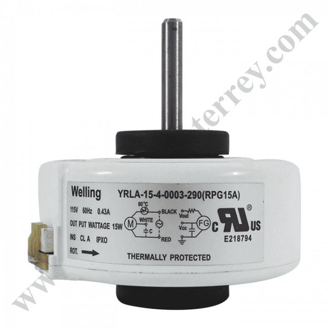 Motor Minisplit, Evaporador Mirage 1 Tonelada, 110 60Hz 15W 0.43A Capacitor 1.2 Mf 500V,Rotacion Derecha Ykfg-15-4-28-1 Motor Minisplit, Evaporador Mirage 1 Tonelada, 110 60Hz 15W 0.43A Capacitor 1.2 Mf 500V,Rotacion Derecha Ykfg-15-4-28-1
