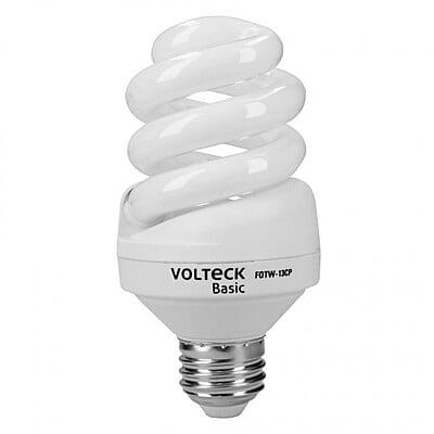 Lámpara 13 W, espiral, luz día, Volteck basic - FOTW-13CP / 26105