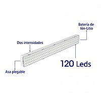 Lámpara de emergencia recargable 1000 lm, 120 LED - LAE-120 / 43010