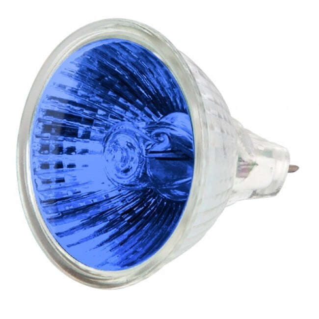 Lámpara de halógeno MR16, 50 W, azul, Volteck - JR-50Z / 47249