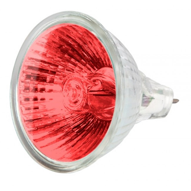 Lámpara de halógeno MR16, 50 W, rojo, Volteck - JR-50R / 47255