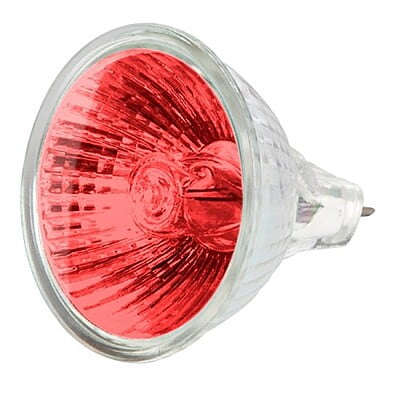 Lámpara de halógeno MR16, 50 W, rojo, Volteck - JR-50R / 47255