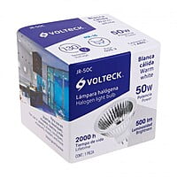 Lámpara de halógeno MR16, 50 W, transparente, Volteck - JR-50C / 47254