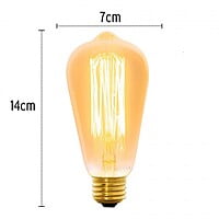 Lámpara incandescente vintage, 40W, Edison - FIV-40E / 47104