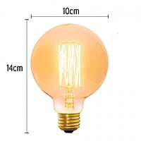 Lámpara incandescente vintage, 40W, globo - FIV-40G / 47105