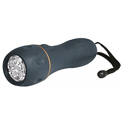 Linterna plástica de Led, luz abierta, 2 pilas D, 60 Lm - LIPLA60-K / 10464