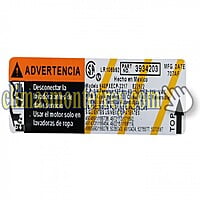 Motor Para Lavadora, 127V, 60Hz, 50 Mfd, 240Vac - 3934203 Motor Para Lavadora, 127V, 60Hz, 50 Mfd, 240Vac - 3934203