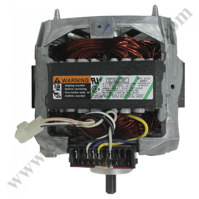 Motor De Tres Velocidades Para Lavadora, 120V, 1/2Hp, Amps 9.6/ 8.5/ 8.7, Rpm 1725/ 1140/ 850 - 3352287