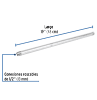 Niple, acero galvanizado, 1/2' x 19', cédula 40 - CG-407 / 47522 Niple, acero galvanizado, 1/2' x 19', cédula 40 - CG-407 / 47522