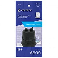 Portalámpara de PVC para intemperie, Volteck - POIN-10 / 46509