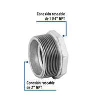 Reducción bushing, acero galvanizado, 2 x 1-1/4' - CG-241 / 48781