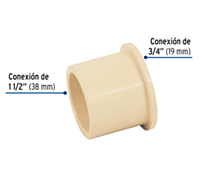 Reducción Bushing CPVC 1-1/2' x 3/4' - CPVC-238 / 48942 Reducción Bushing CPVC 1-1/2' x 3/4' - CPVC-238 / 48942