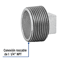 Tapón macho, acero galvanizado, 1-1/4' - CG-314 / 48783 Tapón macho, acero galvanizado, 1-1/4' - CG-314 / 48783