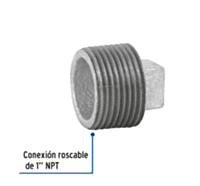 Tapón macho, acero galvanizado, 1' - CG-313 / 47496 Tapón macho, acero galvanizado, 1' - CG-313 / 47496