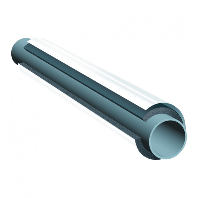 Aislante Termico Con Enchaquetado Revestimiento De Pvc Papel De Aluminio Diametro 1-3/8 Espesor 1/2 .90 Metros