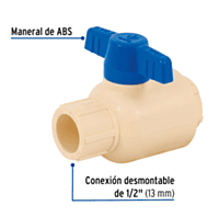 Válvula esfera de CPVC (13 mm) 1/2' - CPVC-ESD-1/2 / 42015 Válvula esfera de CPVC (13 mm) 1/2' - CPVC-ESD-1/2 / 42015