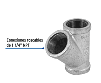 Yee sencilla, acero galvanizado, 1-1/4' - CG-804 / 48758 Yee sencilla, acero galvanizado, 1-1/4' - CG-804 / 48758