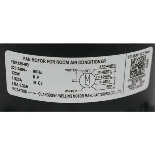 Motor Condensador 3 Ton 220V, Modelo: Ydk125-6B - 11002012002957 Motor Condensador 3 Ton 220V, Modelo: Ydk125-6B - 11002012002957