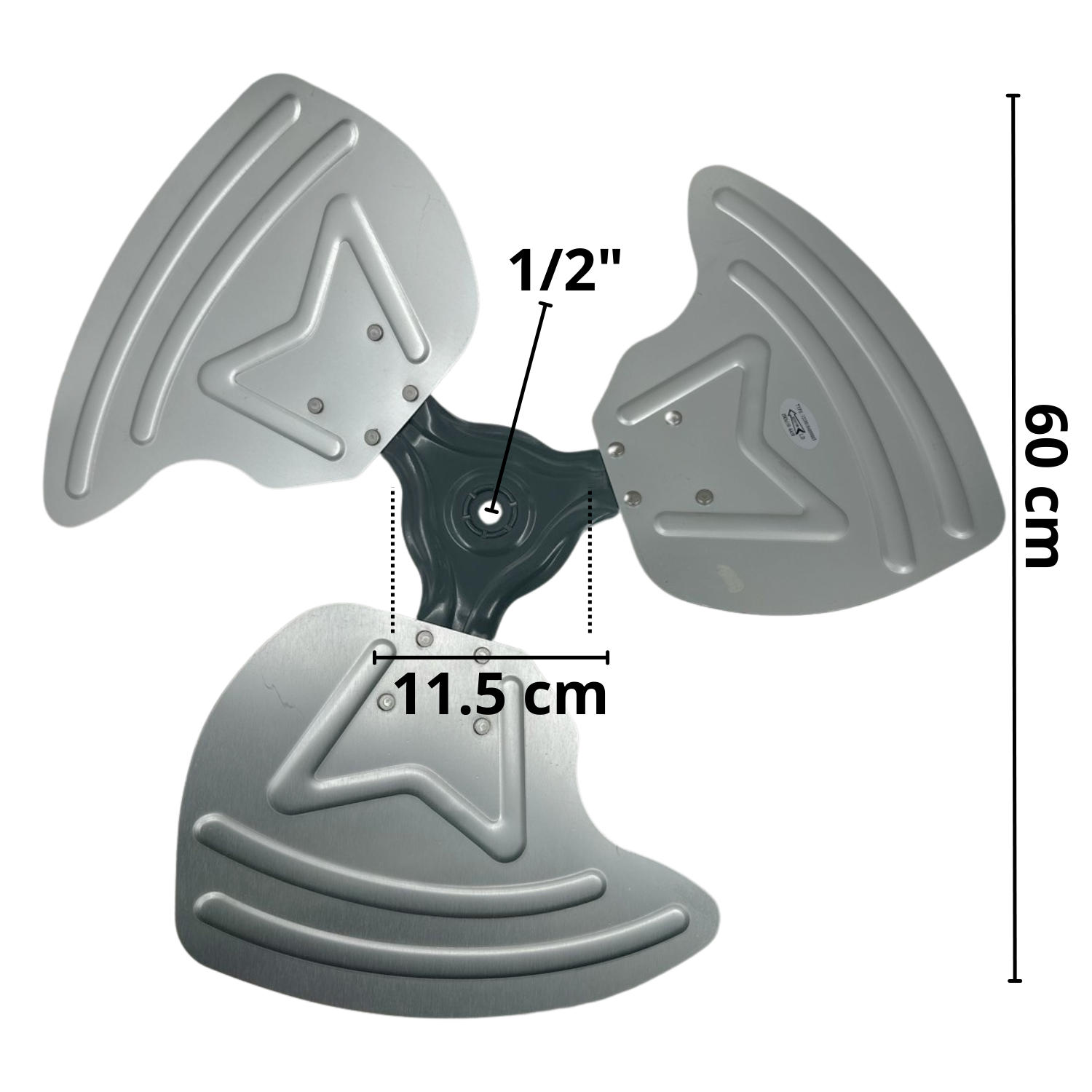 ASPA CONDENSADORA Largo 60cm, Ancho Aro 11.5cm, Flecha 1/2 - 12200104000038