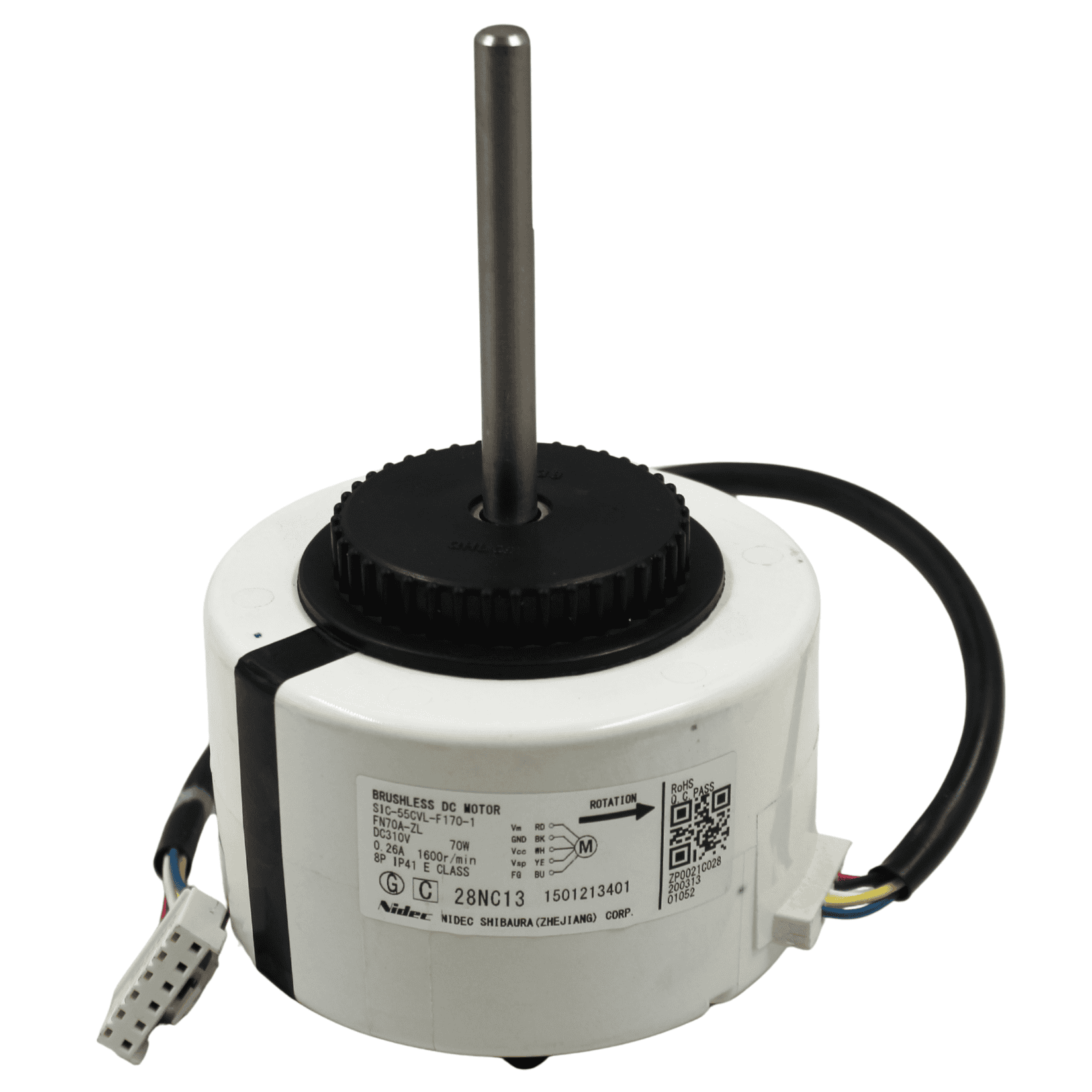 Motor Evaporador Para Minisplit Mirage de 3 Ton 220V, Modelo: SIC-55CVL-F170-1(FN70A-ZL) Motor Evaporador Para Minisplit Mirage de 3 Ton 220V, Modelo: SIC-55CVL-F170-1(FN70A-ZL)