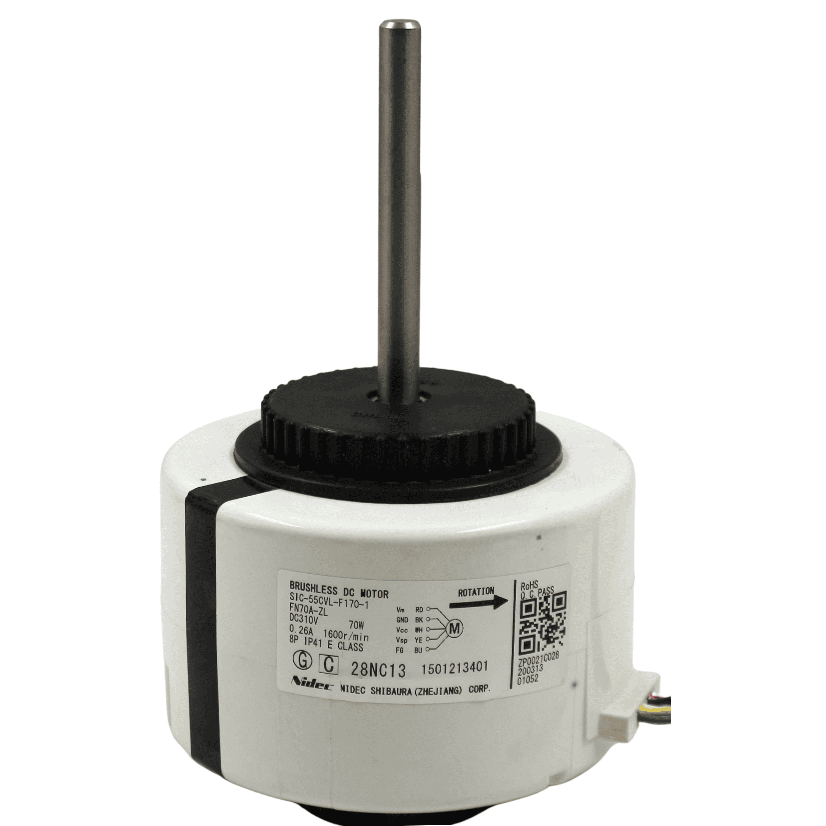 Motor Evaporador Para Minisplit Mirage de 3 Ton 220V, Modelo: SIC-55CVL-F170-1(FN70A-ZL) Motor Evaporador Para Minisplit Mirage de 3 Ton 220V, Modelo: SIC-55CVL-F170-1(FN70A-ZL)