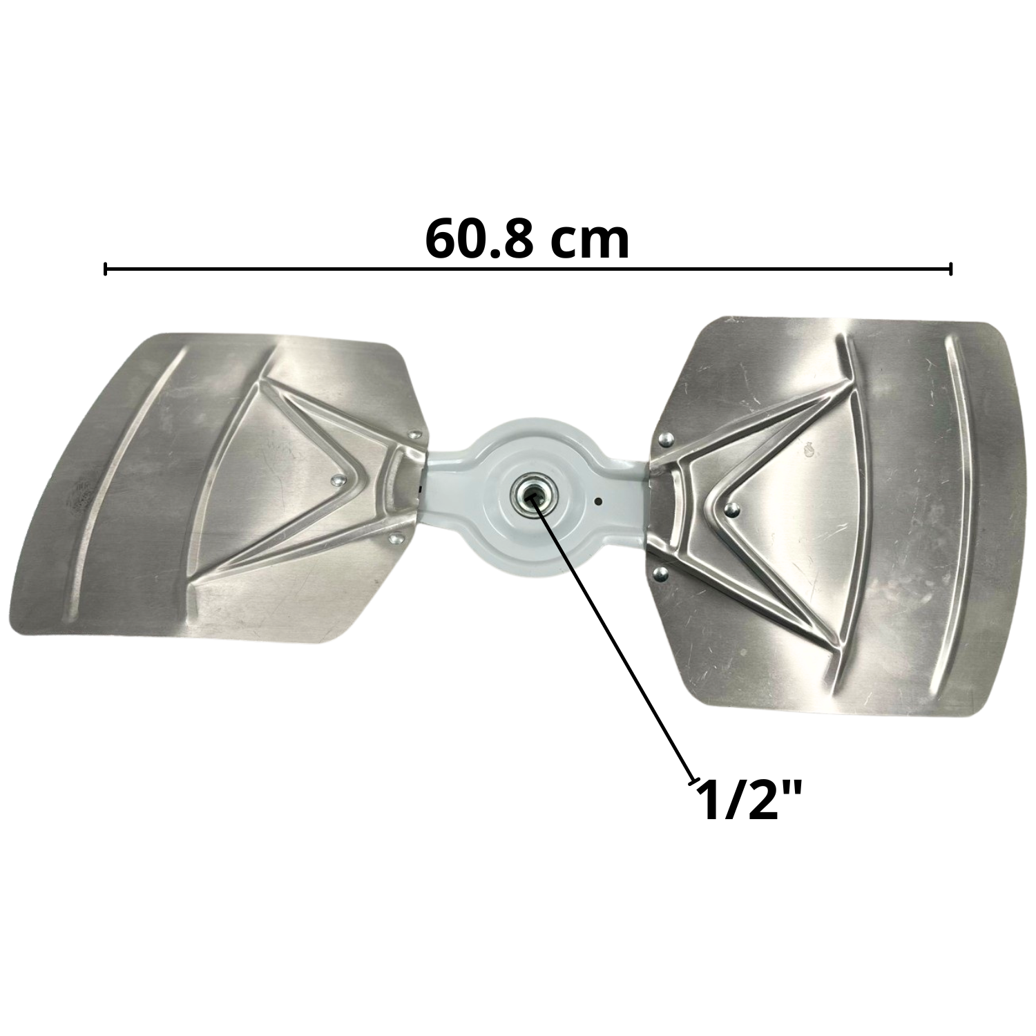 Aspas de Aluminio 2 hojas Flecha 1/2 Largo 60.8 cm Con buje de clima central 3 Ton Giro Cw York - 2625515000 Aspas de Aluminio 2 hojas Flecha 1/2 Largo 60.8 cm Con buje de clima central 3 Ton Giro Cw York - 2625515000