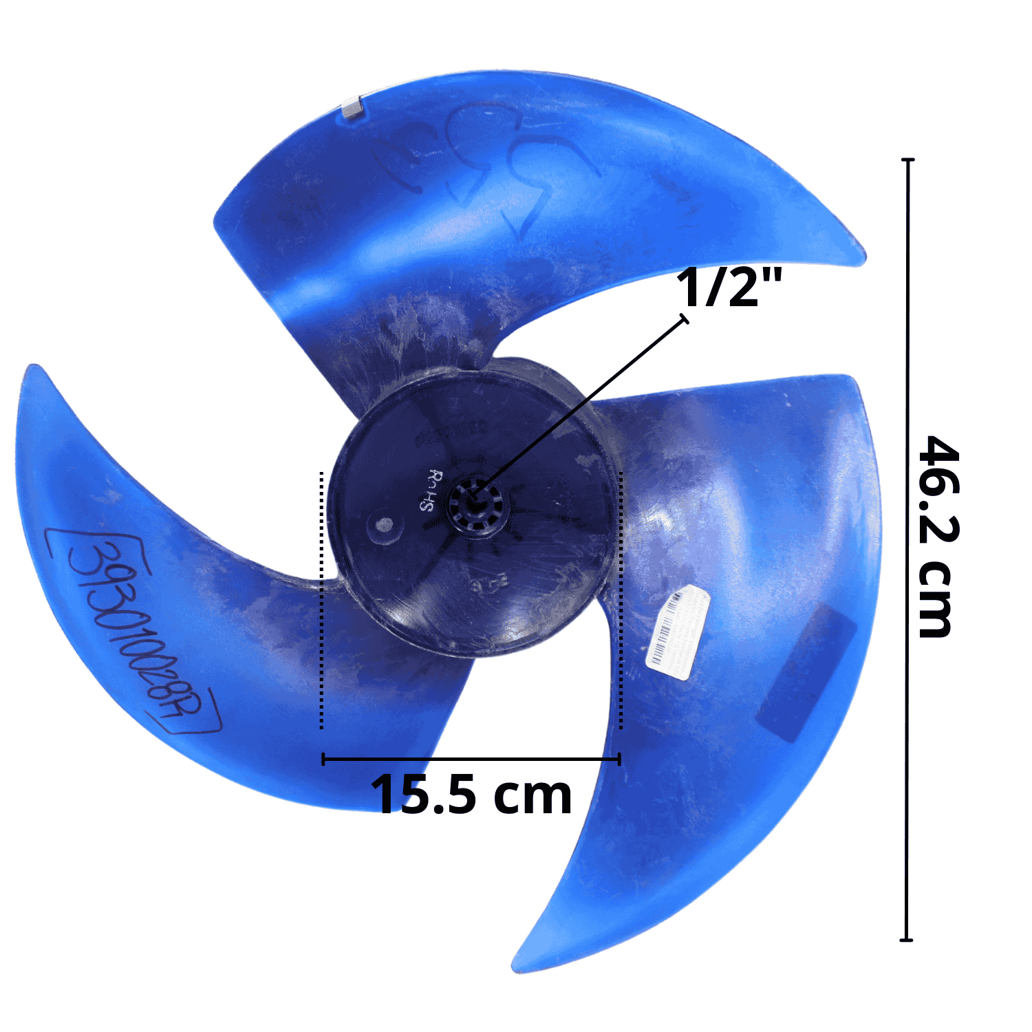 Aspa Para Minisplit, Condensador, 2 Toneladas, Largor 46.2Cm Ancho Aro 15.5Cm Flecha 1/2 CW Derecha 3 Hojas - 393010028R Aspa Para Minisplit, Condensador, 2 Toneladas, Largor 46.2Cm Ancho Aro 15.5Cm Flecha 1/2 CW Derecha 3 Hojas - 393010028R
