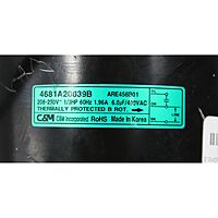 Motor Condensador Central  208-230V,1.96A,420V,60Hz,6 Polos,6Uf - 4681A20039B