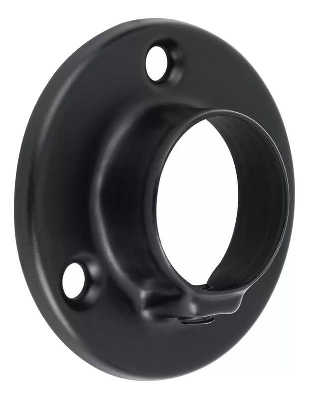 Brida negra para tubo redondo de closet, Hermex 46582