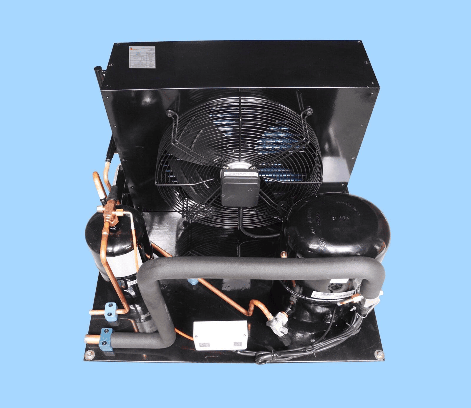 Unidad Condensadora Hispania para Interior Media Temperatura H.P. 2.5 Modelo HUCZO-0250-M6B Modelo Compresor Scroll Invotech YM43E3G-100 Voltaje 230V/1F Unidad Condensadora Hispania para Interior Media Temperatura H.P. 2.5 Modelo HUCZO-0250-M6B Modelo Compresor Scroll Invotech YM43E3G-100 Voltaje 230V/1F