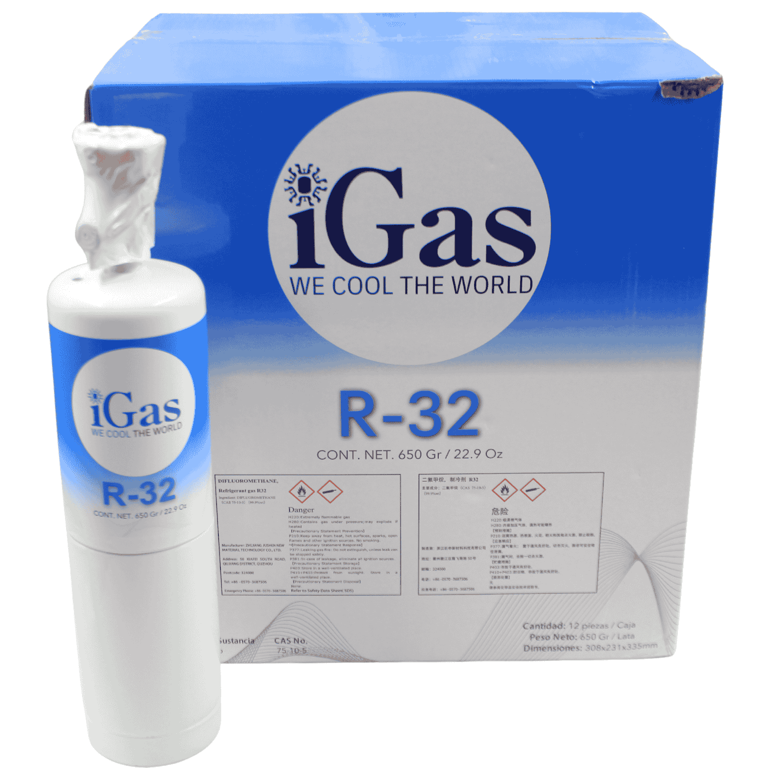 Gas Refrigerante R-32 IGAS Lata 650 Grms - IGAS32650 Gas Refrigerante R-32 IGAS Lata 650 Grms - IGAS32650