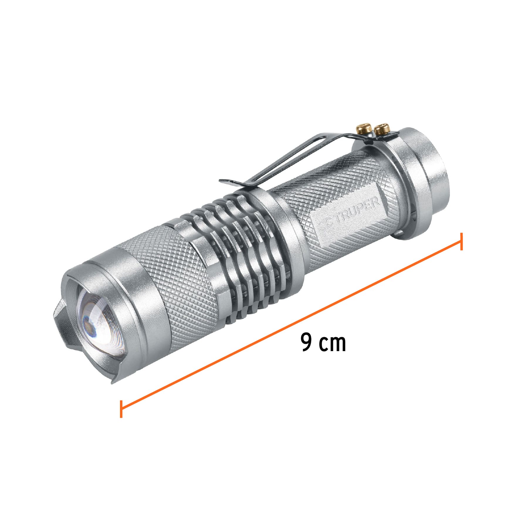 Linterna de aluminio 1 LED de 40 lm con 1 pila AA, Truper-LINA-1AA / 17256 Linterna de aluminio 1 LED de 40 lm con 1 pila AA, Truper-LINA-1AA / 17256