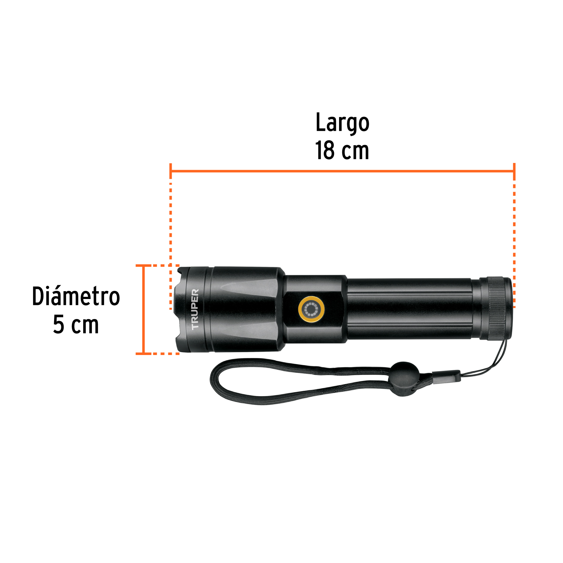 Linterna LED recargable, de aluminio, 1,200 lm, TRUPER - LIRA-1200 / 103100 Linterna LED recargable, de aluminio, 1,200 lm, TRUPER - LIRA-1200 / 103100