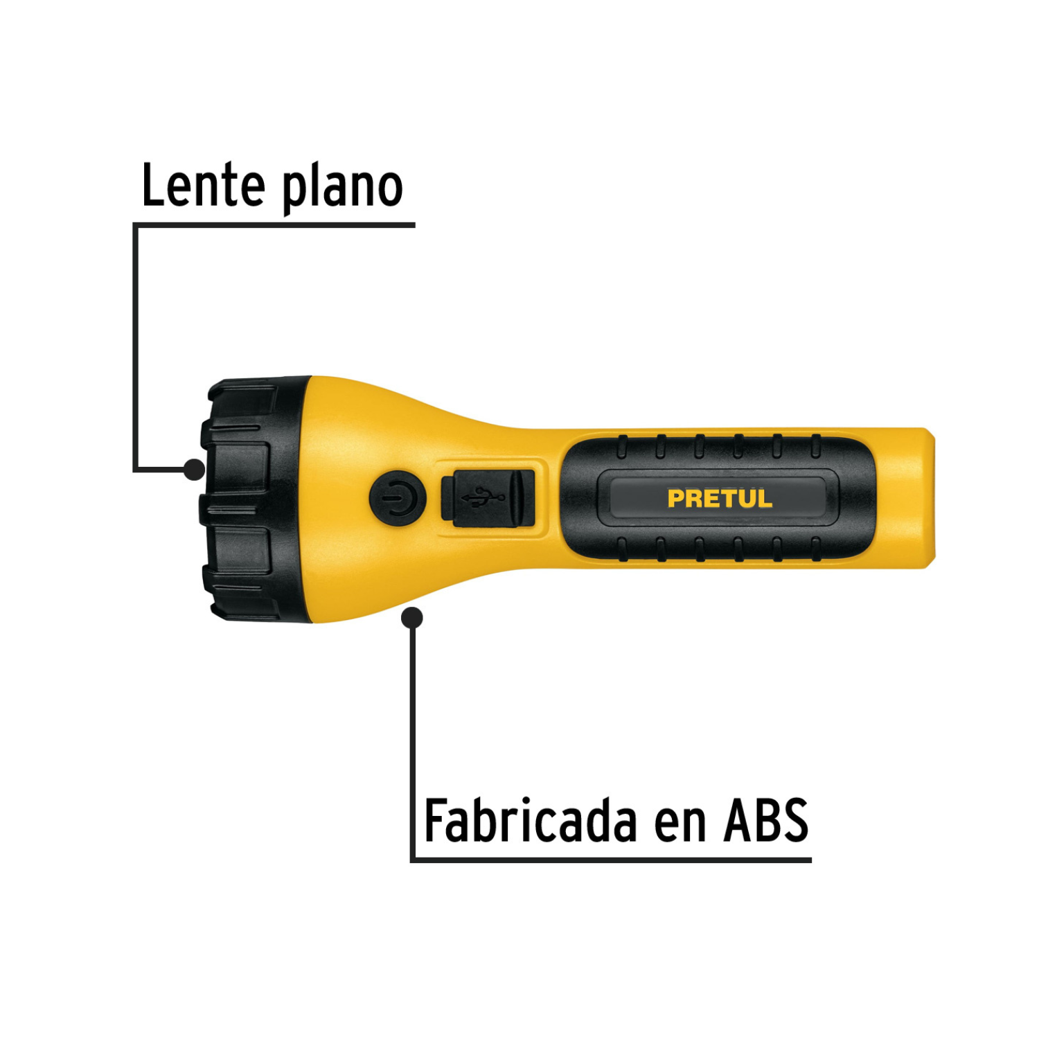 Linterna plástica de LED, 180 lm, recargable, PRETUL-LIRE-180P / 26102 Linterna plástica de LED, 180 lm, recargable, PRETUL-LIRE-180P / 26102