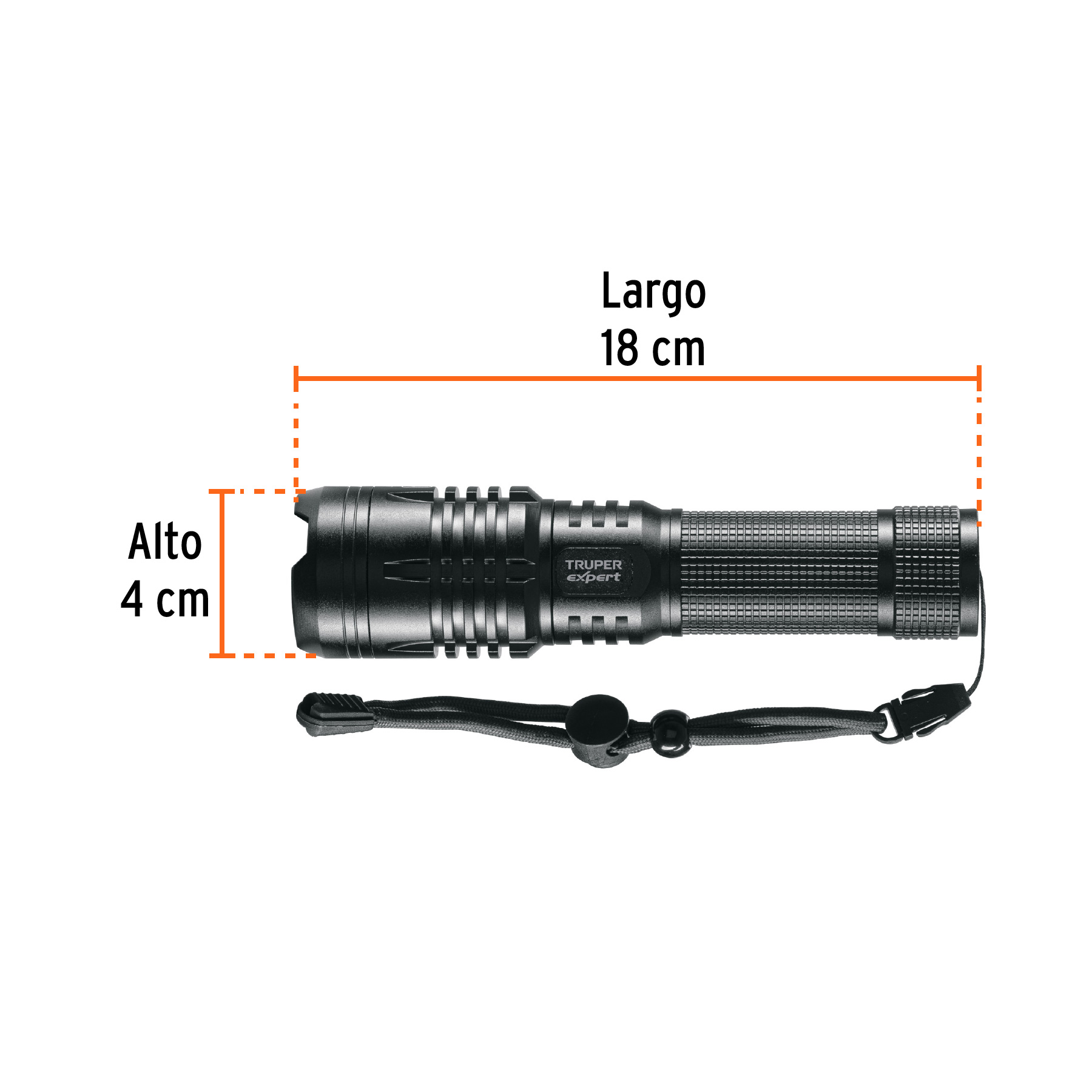 Linterna LED recargable, de aluminio,1,300 lm, TRUPER EXPERT-LIXR-2D / 16778 Linterna LED recargable, de aluminio,1,300 lm, TRUPER EXPERT-LIXR-2D / 16778